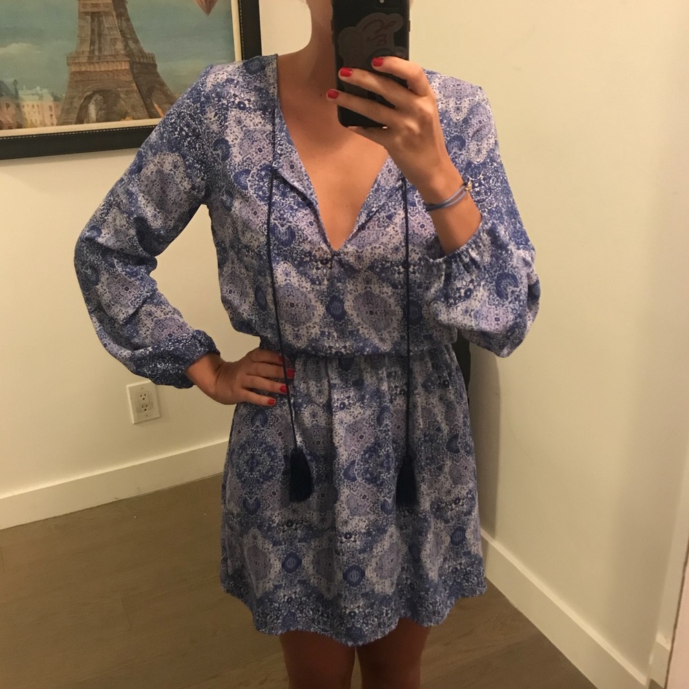 Great Blue Patterned Light Dress